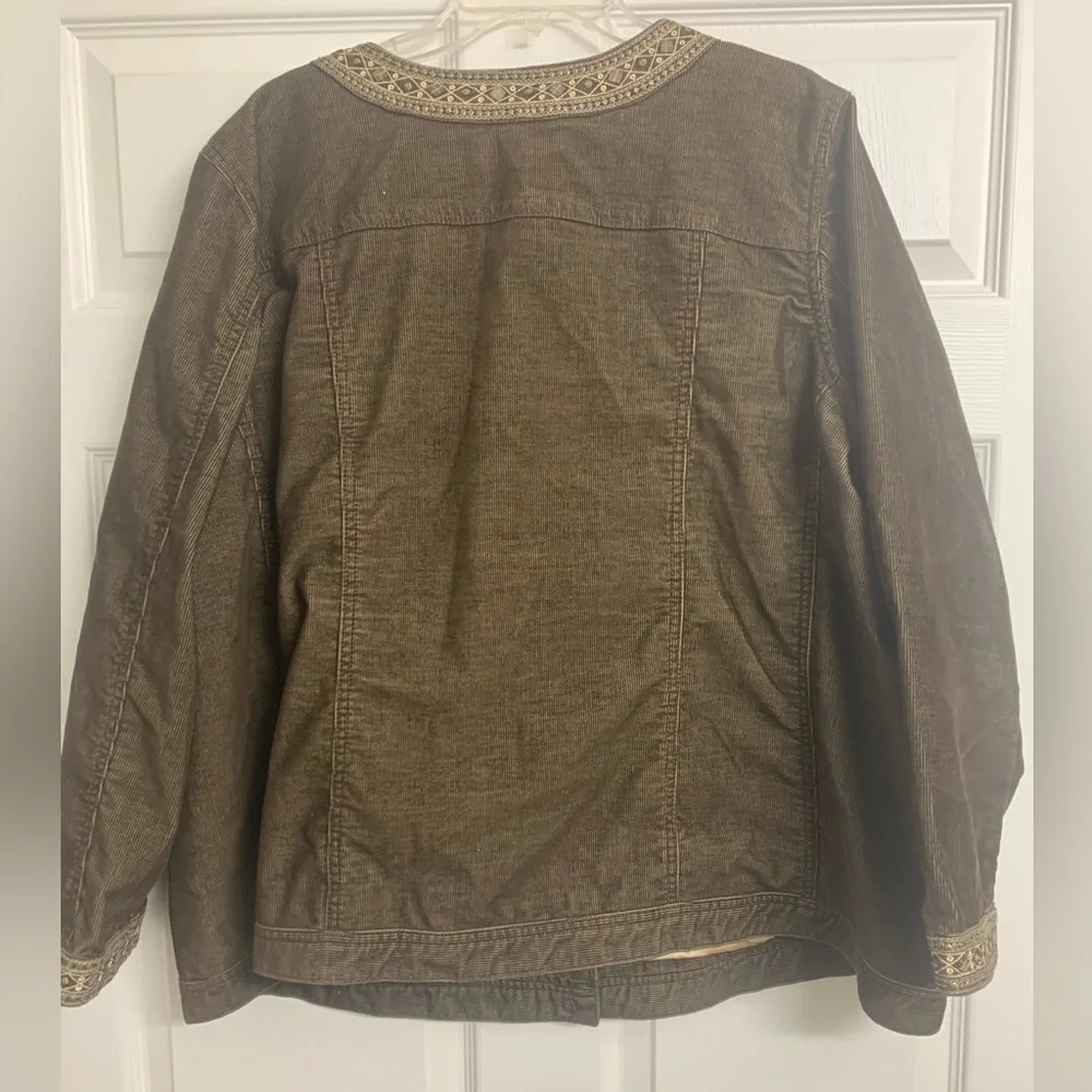 Avenue Jeans Corduroy Jacket Size‎ 26/28 Snap Front